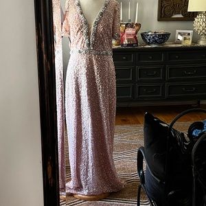 Aidan Mattox sequined dress. Great MOB dress